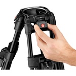 Manfrotto 526-1 Fluid Head with 645 FAST Twin Aluminum Tripod System with 2-in-1 Spreader & Bag