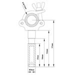KUPO Slim Type Half Coupler W/28mm Spigot