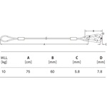 KUPO SW-01 DIAMETER 3.2 MM 75CM LENGTH SAFETY WIRE