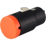 Cable Techniques Low-Profile Right-Angle XLR 3-Pin Female Connector (Standard Outlet, A-Shell, Orange Cap)