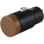 Cable Techniques Low-Profile Right-Angle XLR 3-Pin Female Connector (Large Outlet, A-Shell, Brown Cap)