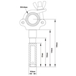 KUPO KCP-864 / SLIM TYPE MIGHTY 28MM SPIGOT COUPLER