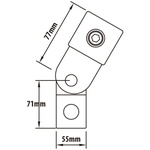 KUPO SINGLE SWIVEL COMBINATION, SILVER