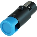 Cable Techniques LPS Low-Profile Right-Angle TA5F Female Connector (Multi-Position Outlet, Large Blue Cap)