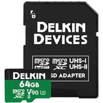 Delkin Devices 64GB POWER UHS-II microSDXC Memory Card with microSD Adapter