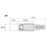 KUPO K-LOK 150A Single-pole Male Plug- Gray