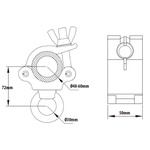 KUPO Mighty Eye Ring Coupler - Black