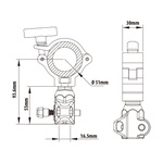 KUPO KCP-842B SLIM TYPE HALF COUPLER W/16MM SOCKET