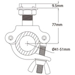 KUPO Strut Channel Adapter WithCoupler For 2" Tube