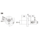 KUPO K-LOK 150A Single-pole Stud Male Receptacle- White