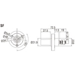 KUPO K-LOK 150A Single-pole Stud Female Receptacle- White