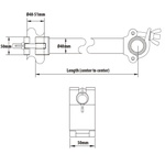 KUPO 250mm Cross Pipe to Pipe Coupler - Silver