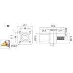 KUPO K-LOK 400A Single-pole Stud Female Receptacle- White