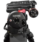 Cartoni Master 65 Head with Dovetail Plate and Two Telescopic Pan Handles