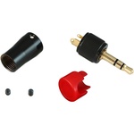 Cable Techniques CT-LPS-T35L-R Low-Profile Right-Angle 3.5mm TRS Screw-Locking Connector (Red)