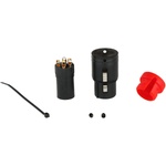 Cable Techniques Low-Profile Right-Angle XLR 3-Pin Female Connector (Standard Outlet, A-Shell, Red Cap)