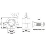 KUPO Slim Type Half Coupler - Black