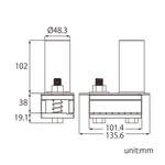KUPO Steel Single Pinch Clamp With 1-1/2" Starter