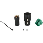 Cable Techniques Low-Profile Right-Angle XLR 3-Pin Female Connector (Standard Outlet, B-Shell, Green Cap)