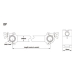 KUPO 1000mm Parallel Pipe to Pipe Coupler - Silver