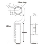 KUPO Mighty Handcuff with TV Receiver - Black