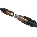 KUPO PowerFit Single-pole Line Source Connector - Neutral Black