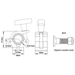 KUPO T-handle Half Coupler, Black