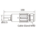 KUPO PowerFit Single-pole Line Drain Connector- Line 3 Gray