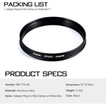 Tilta 85mm Adapter Ring for Mini Clamp-On Matte Box