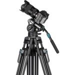 Fotopro DV-3A Pro Heavy-Duty Video Tripod with Fluid Head (Aluminum)