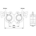 KUPO Slim Type Mighty Swivel Coupler - Silver