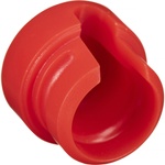 Cable Techniques Low-Profile Cap for Low-Profile XLR Connectors, Outlet for up to 6.0mm OD Cable (Large, Red)