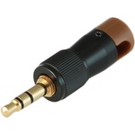 Cable Techniques CT-LPS-T35L-S Low-Profile Right-Angle 3.5mm TRS Screw-Locking Connector (Brown)