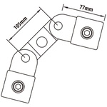 KUPO DOUBLE SWIVEL COMBINATION, SILVER