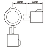 KUPO 90 DEGREE CROSSOVER, SILVER