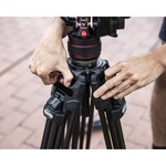Manfrotto 509HD Tripod System with Aluminum 645 Twin FAST Legs, 2-in-1 Spreader & Carry Bag