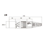 KUPO K-LOK 400A Single-pole Male Plug- White