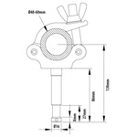 KUPO KCP-856 / MIGHTY 16MM STUD COUPLER