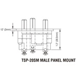 KUPO KUPO STAGE PIN CONNECTOR MALE PANEL MOUNT