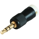 Cable Techniques CT-LPS-T35-W Low-Profile Right-Angle 3.5mm TRS Screw-Locking Connector (White)