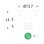 KUPO KS-061 1/4'' -20 D-RING SCREWS ADAPTER 3/8''