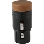 Cable Techniques Low-Profile Right-Angle XLR 3-Pin Female Connector (Large Outlet, A-Shell, Brown Cap)