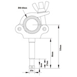 KUPO Slim Type Mighty 16mm Stud Coupler - Silver