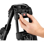 Manfrotto 526-1 Fluid Head with 645 FAST Twin Aluminum Tripod System with 2-in-1 Spreader & Bag