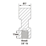 KUPO KS-013FS / Ø 17MM STEEL SPIGOT