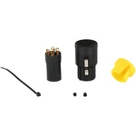 Cable Techniques Low-Profile Right-Angle XLR 3-Pin Female Connector (Standard Outlet, B-Shell, Yellow Cap)