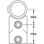 KUPO COMBINATION SOCKET TEE & CROSSOVER, SILVER