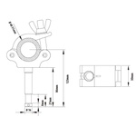 KUPO Slim Type Half-Coupler W/16mm Stud