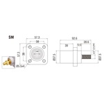 KUPO K-LOK 400A Single-pole Stud Male Receptacle- Gray