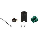 Cable Techniques Low-Profile Right-Angle XLR 3-Pin Male Connector (Large Outlet, A-Shell, Green Cap)